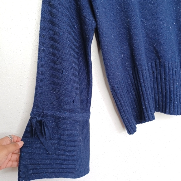 DH New York Distressed Silk Cashmere Knit Bell Sleeve Jumper Sweater - Picture 10 of 14